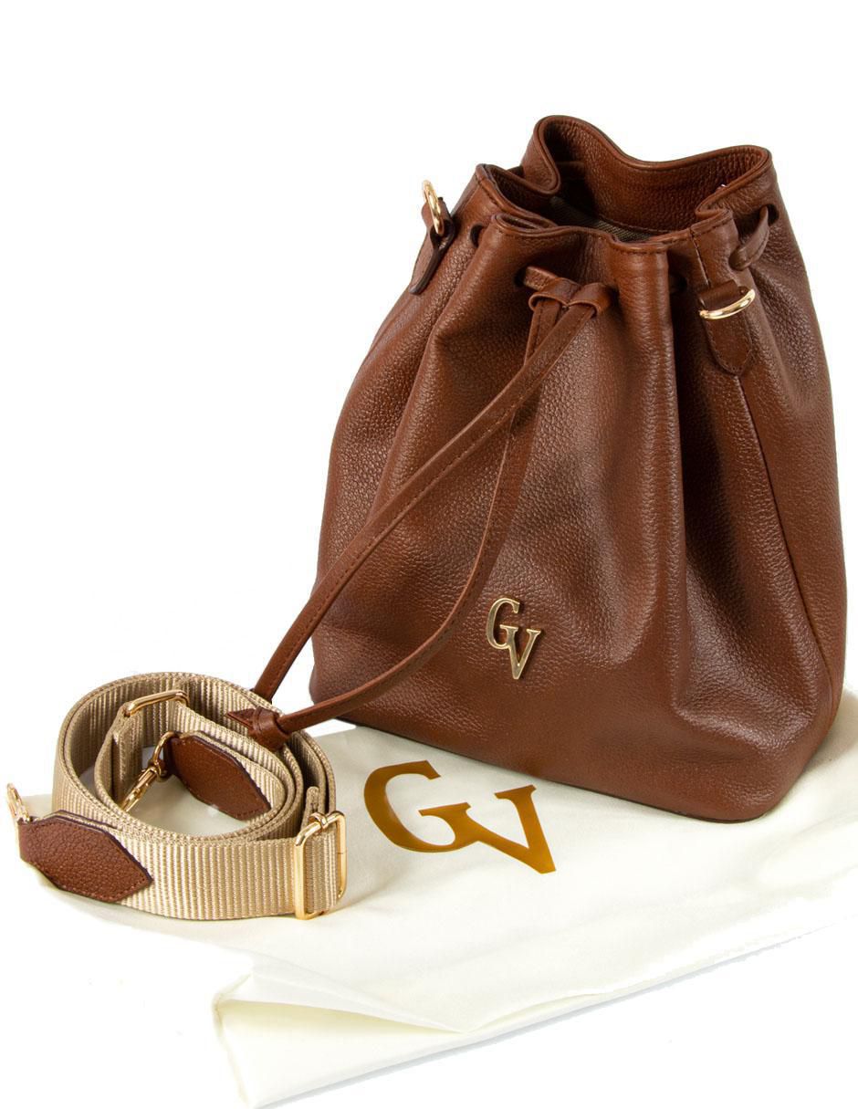 Bolsa bucket de piel para mujer 4