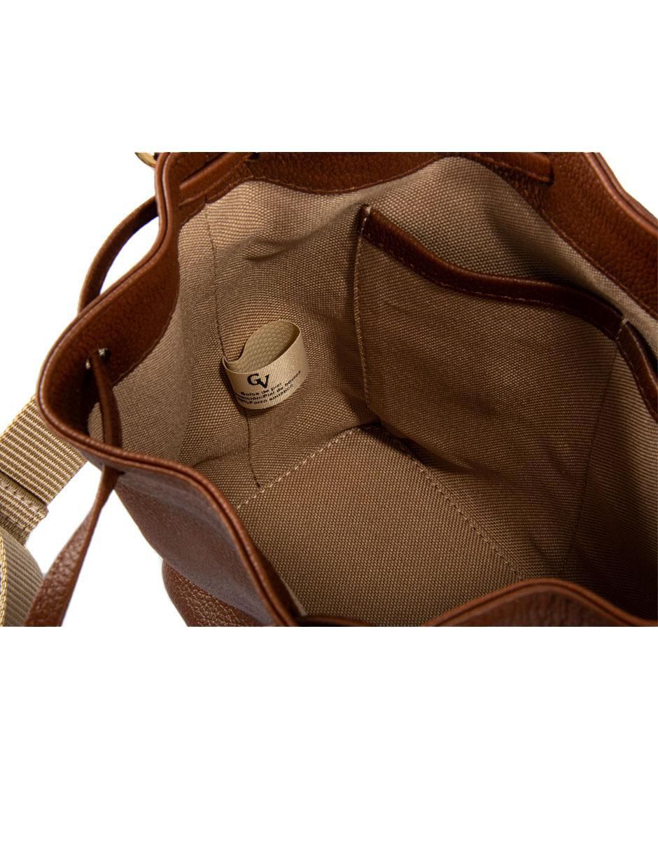 Bolsa bucket de piel para mujer 5