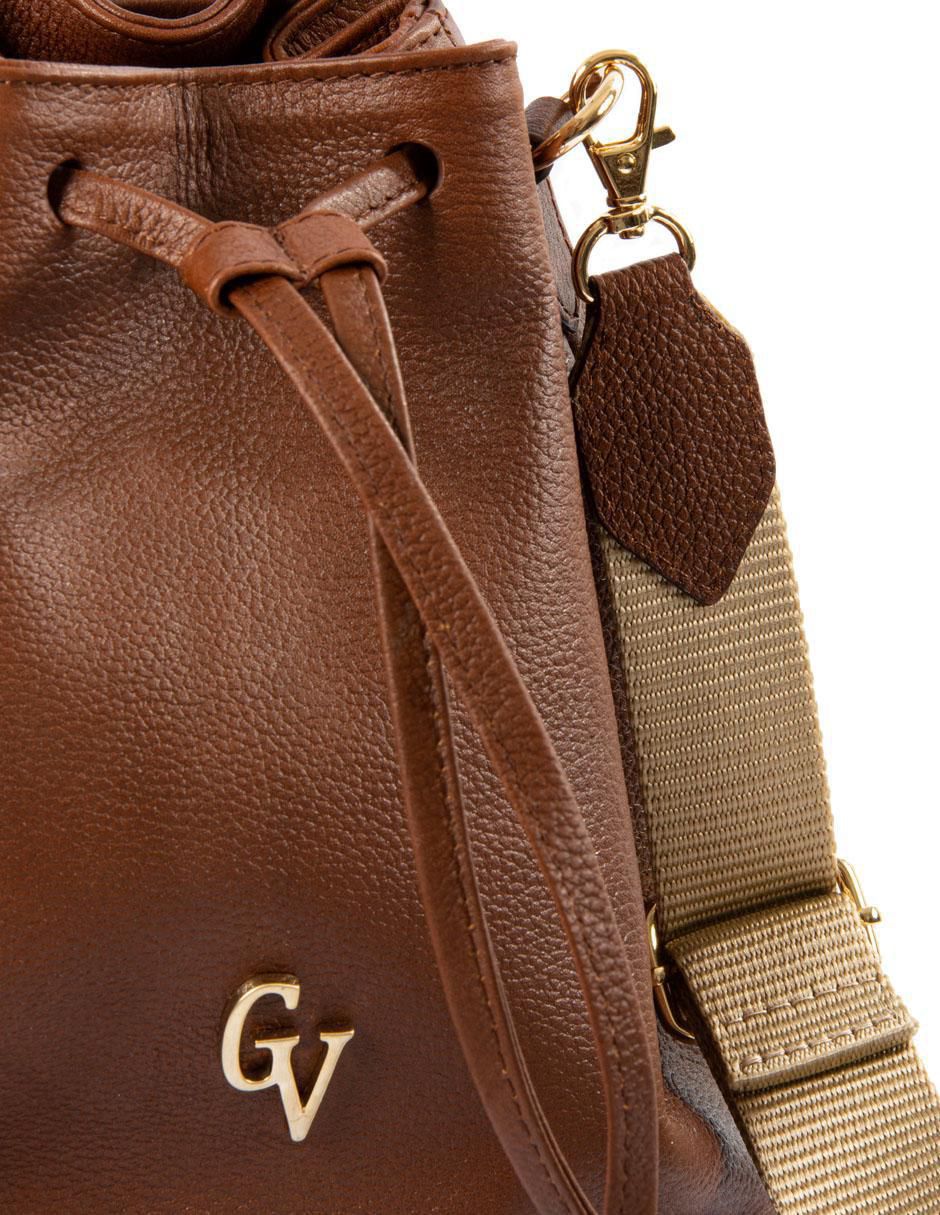 Bolsa bucket de piel para mujer 6