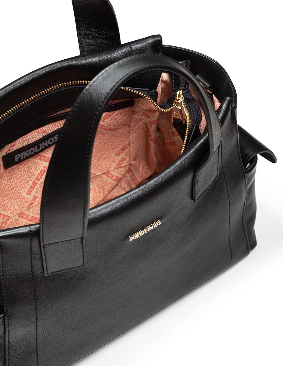 Bolsa satchel Pau de piel para mujer 4
