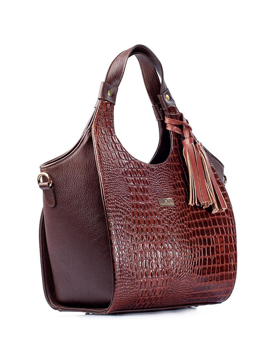 Bolsa tote Elisa Cocodrilo de piel para mujer 2