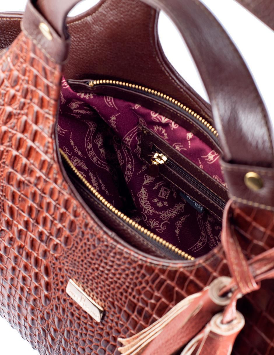 Bolsa tote Elisa Cocodrilo de piel para mujer 4