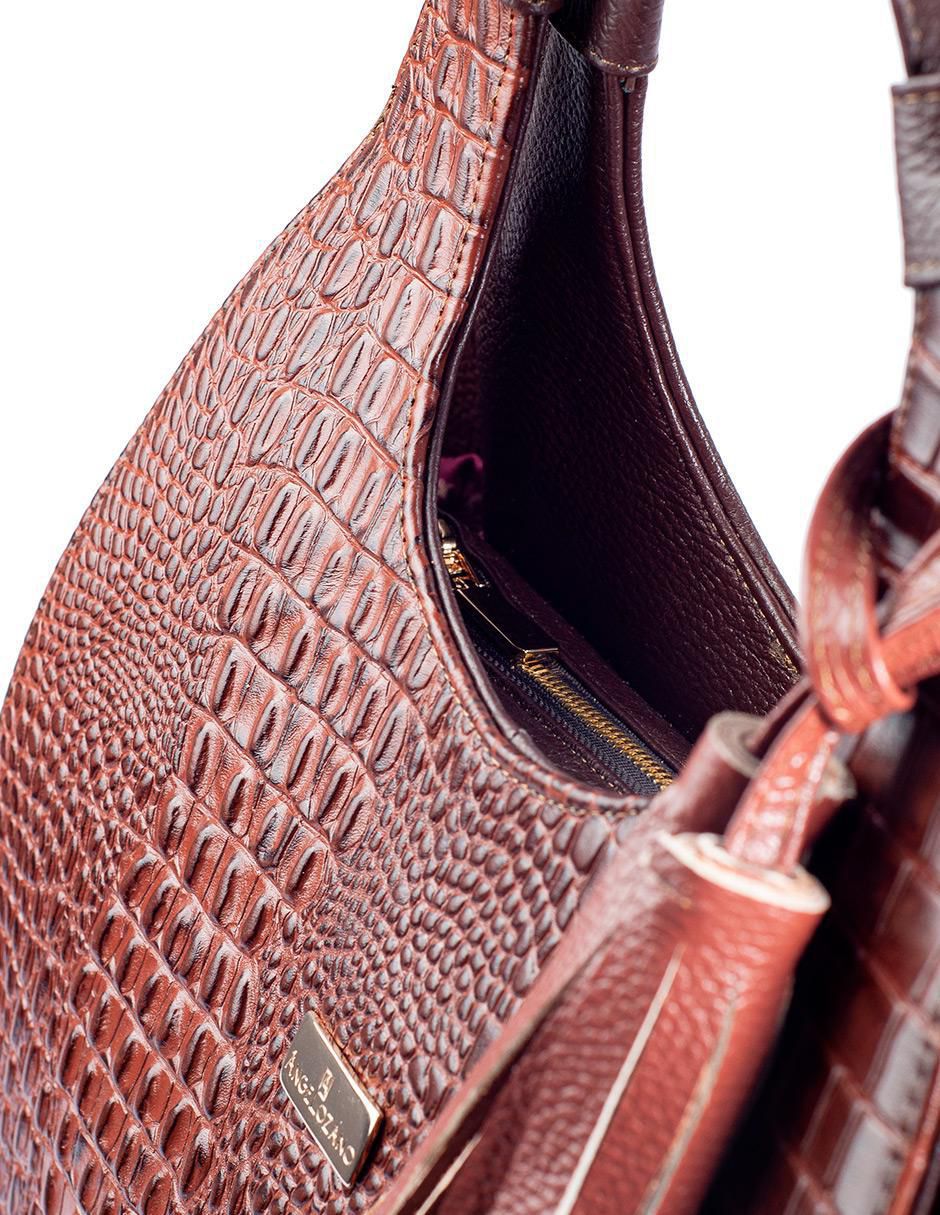 Bolsa tote Elisa Cocodrilo de piel para mujer 6