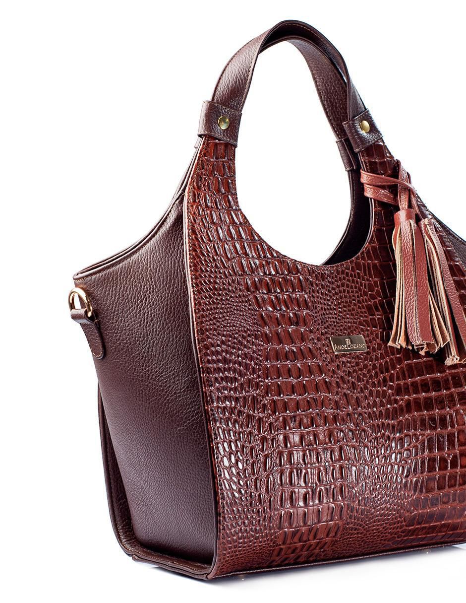 Bolsa tote Elisa Cocodrilo de piel para mujer 8
