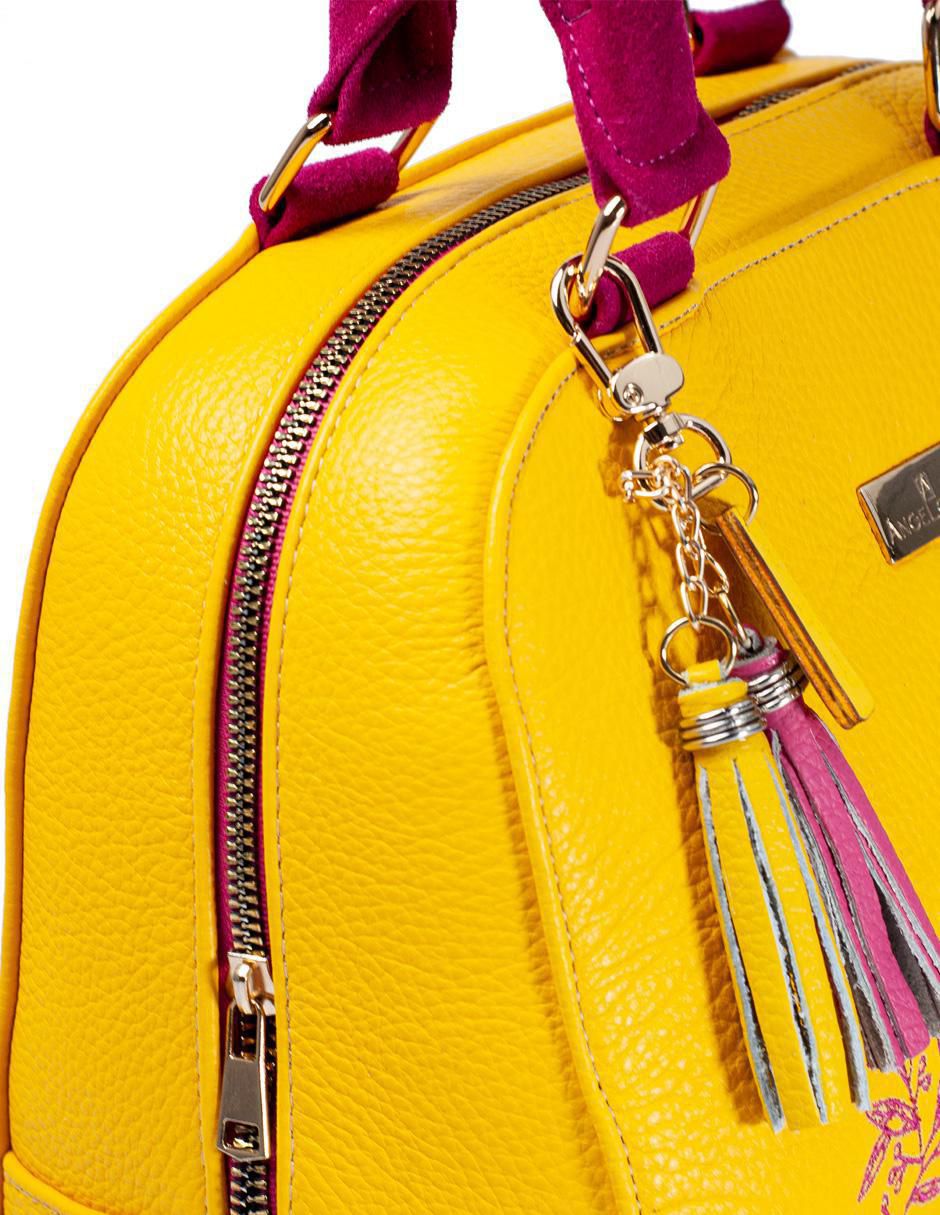 Bolsa satchel Elsa de piel para mujer 8