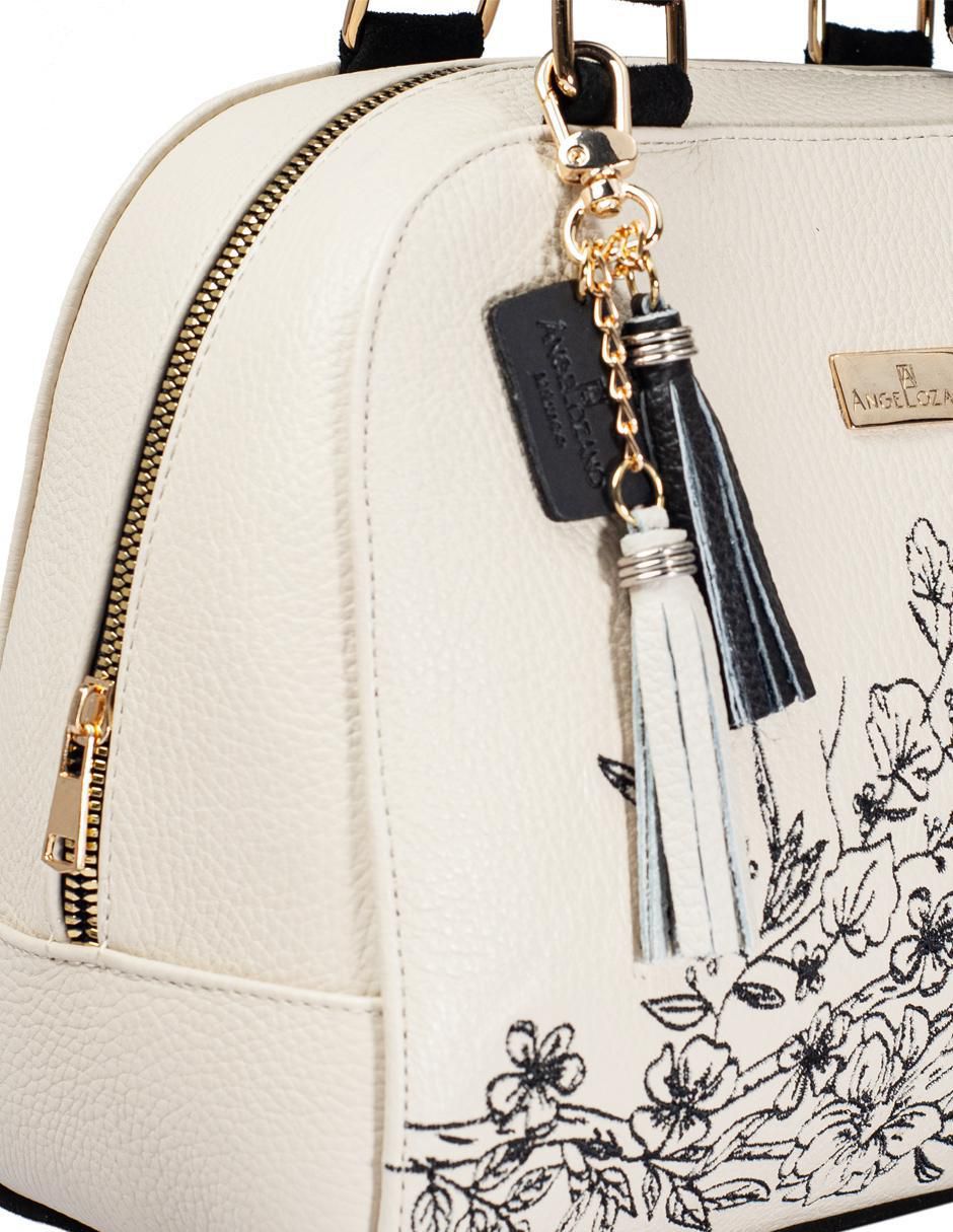 Bolsa satchel Elsa de piel para mujer 5