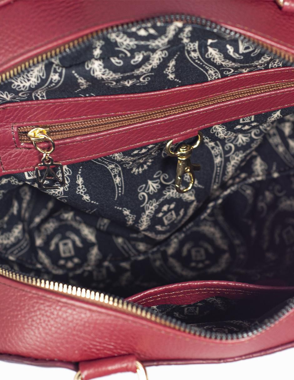Bolsa satchel Elsa de piel para mujer 4