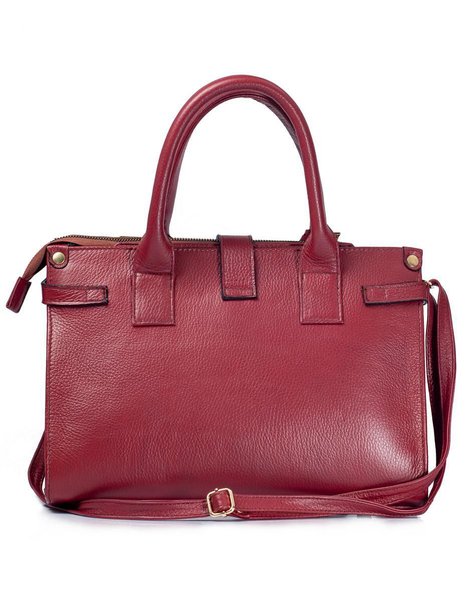 Bolsa satchel Samantha de piel para mujer 3