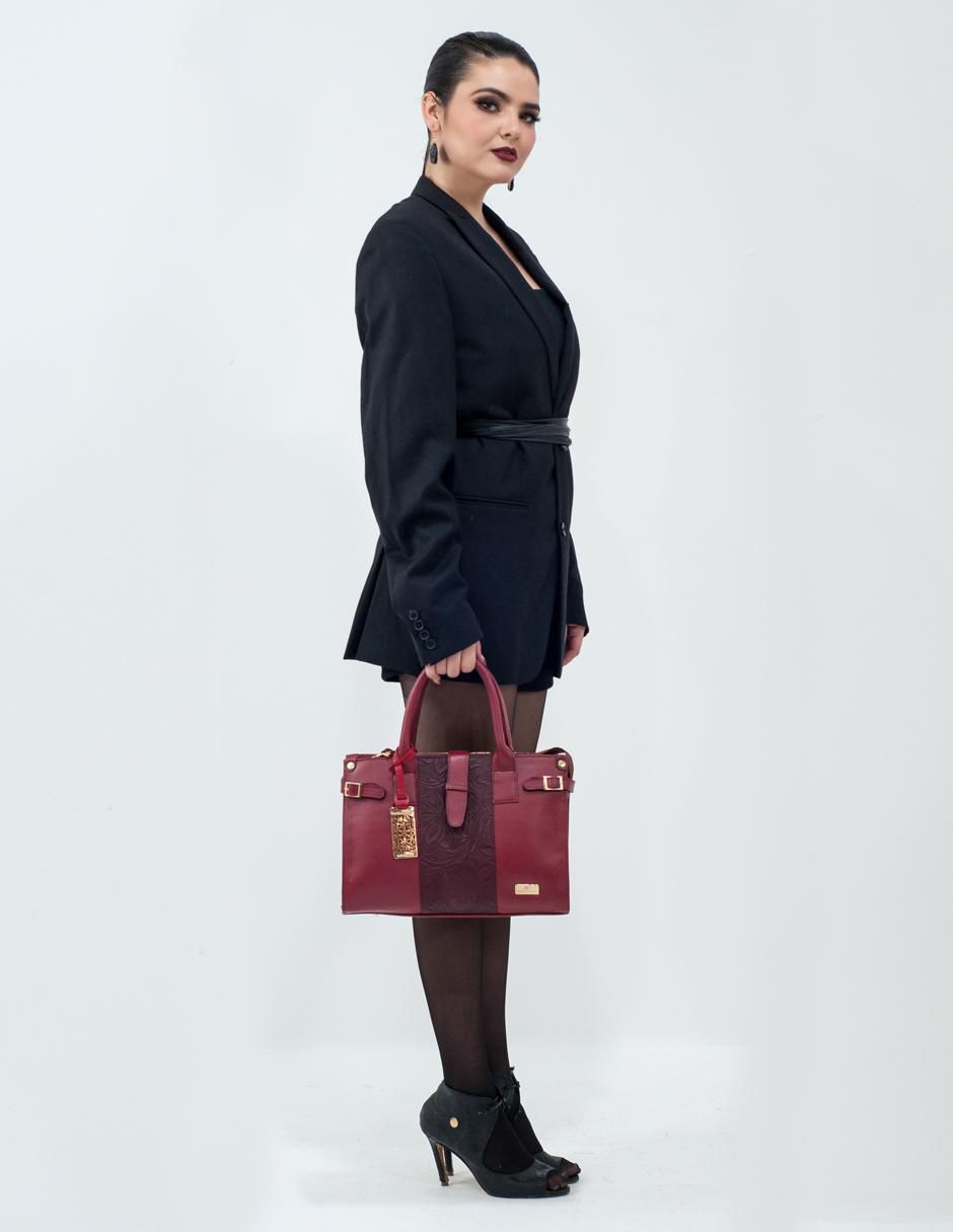 Bolsa satchel Samantha de piel para mujer 7
