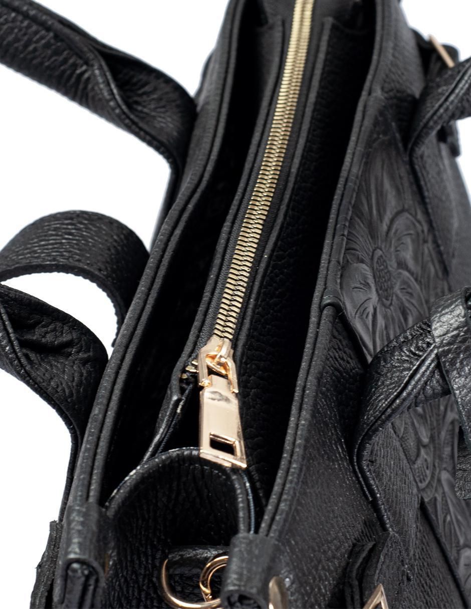 Bolsa satchel Samantha de piel para mujer 6