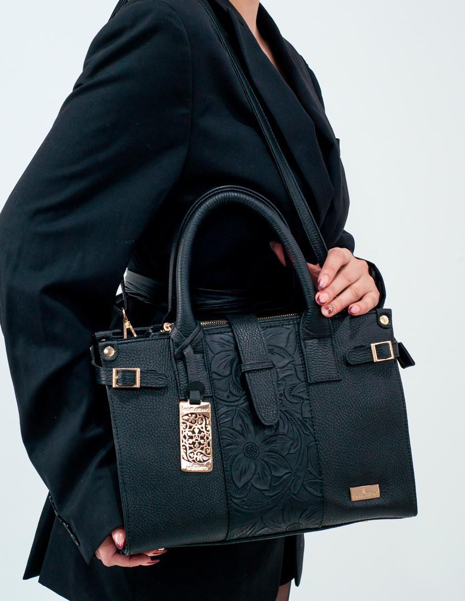 Bolsa satchel Samantha de piel para mujer 9