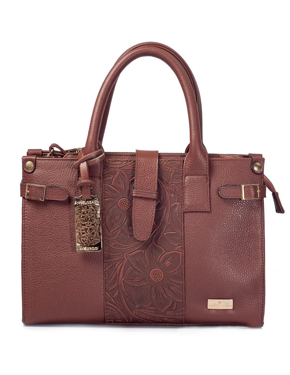 Bolsa satchel Samantha de piel para mujer