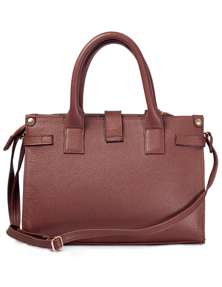 Bolsa satchel Samantha de piel para mujer 3