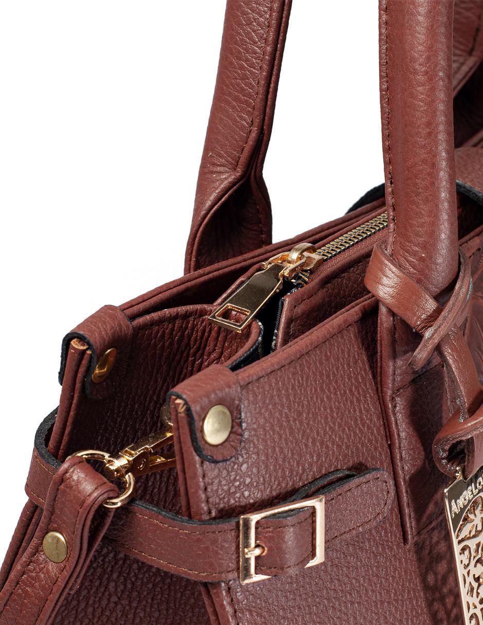 Bolsa satchel Samantha de piel para mujer 6