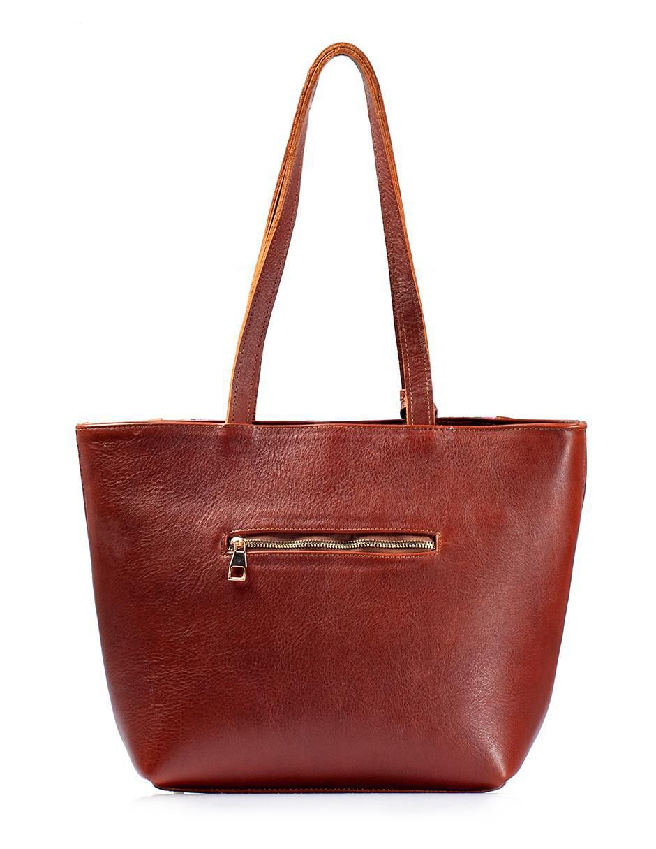 Bolsa tote Soraya Zinacanthan de piel para mujer 3