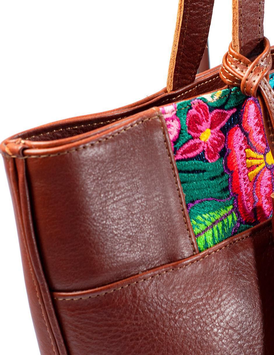 Bolsa tote Soraya Zinacanthan de piel para mujer 8