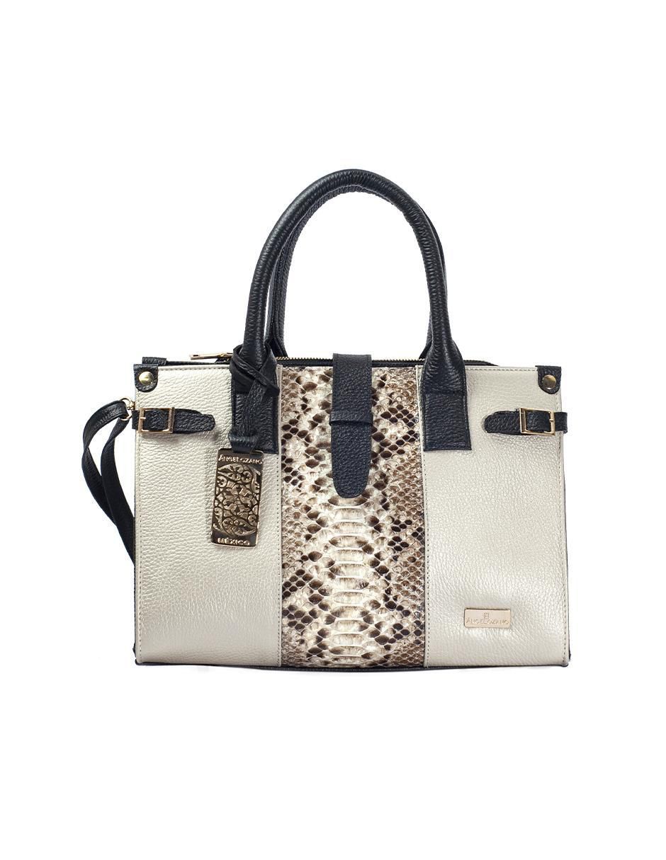 Bolsa satchel Samantha Víbora de piel para mujer