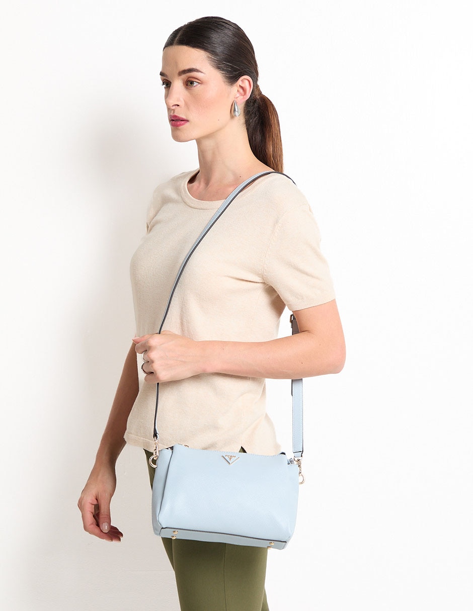 CROSSBODY GUESS, AZUL CLARO