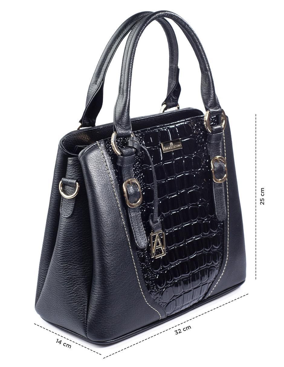 Bolsa satchel Lourdes de piel para mujer 7