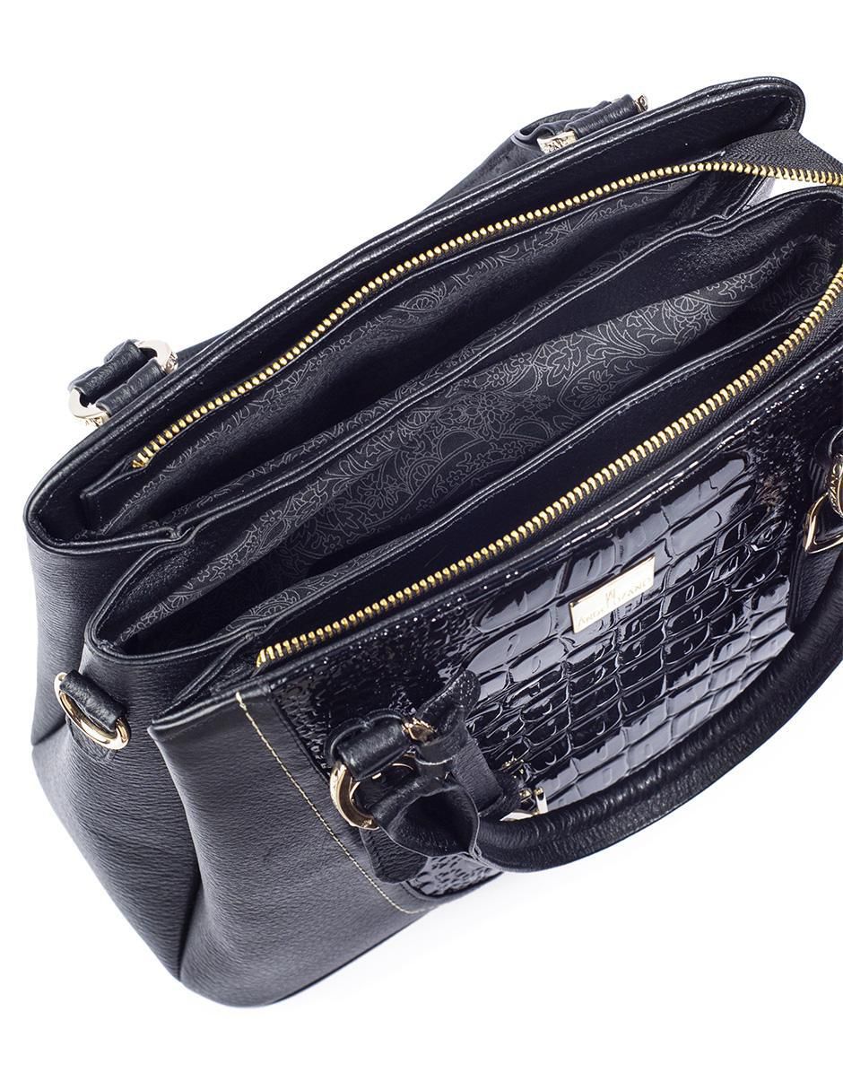 Bolsa satchel Lourdes de piel para mujer 4