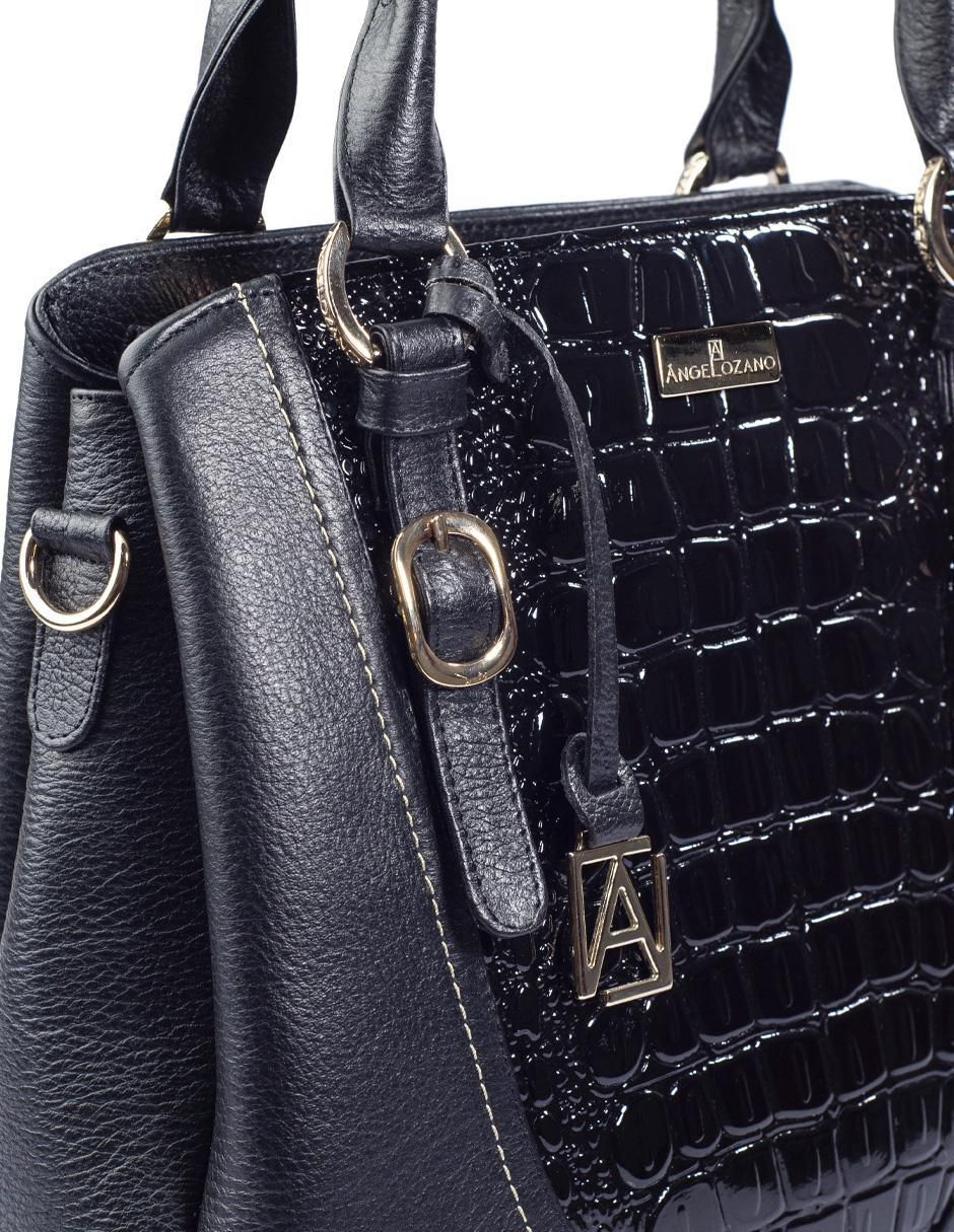 Bolsa satchel Lourdes de piel para mujer 6
