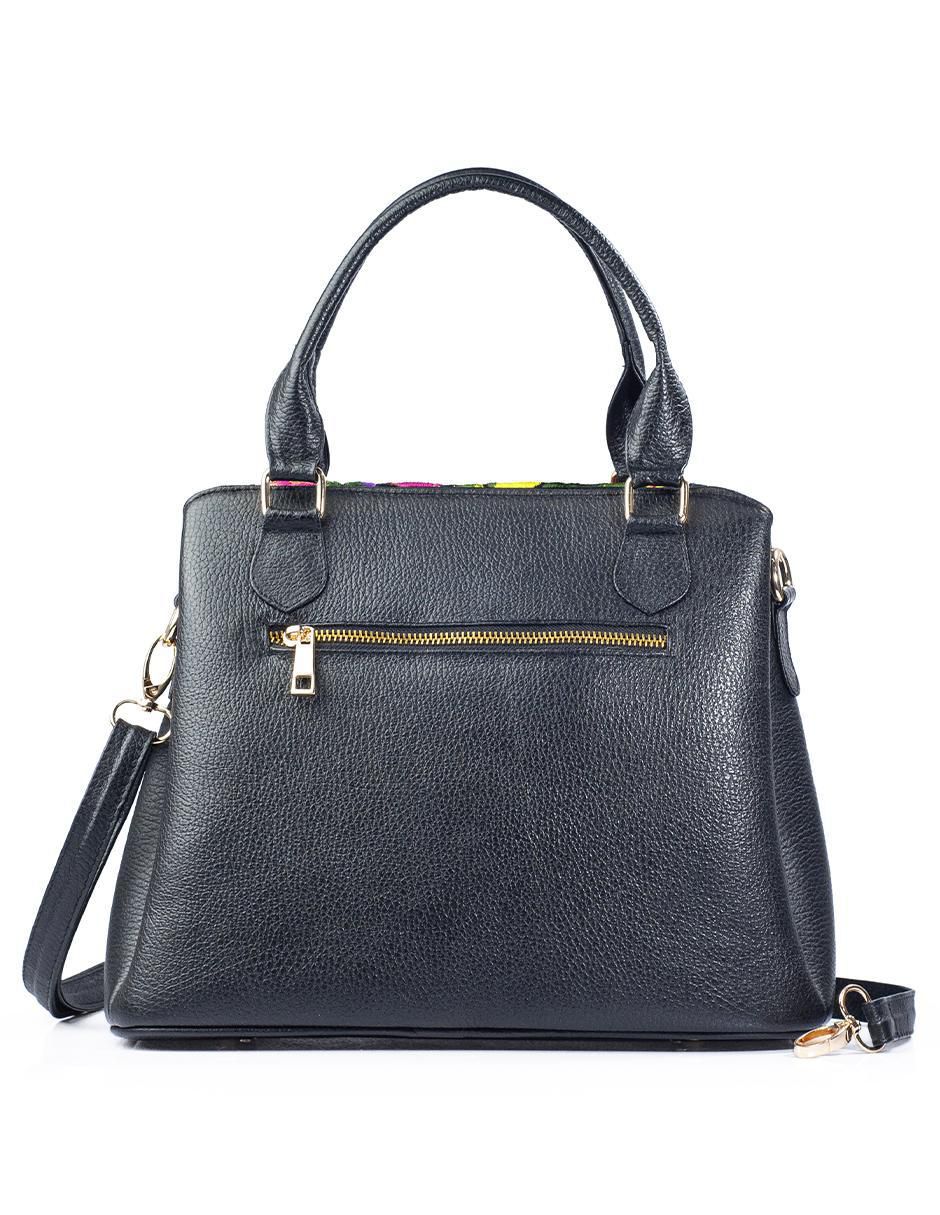 Bolsa satchel Lourdes de piel para mujer 3