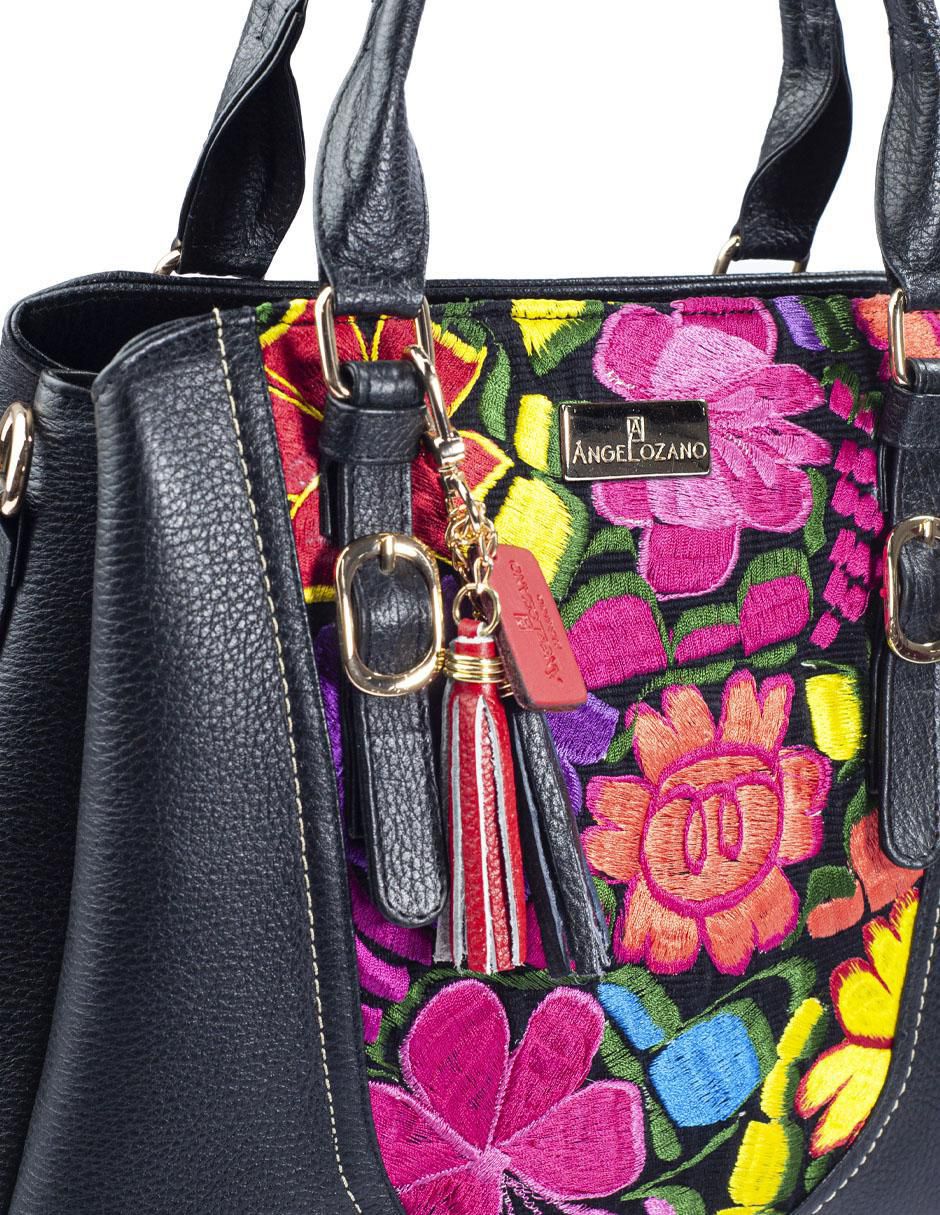 Bolsa satchel Lourdes de piel para mujer 5