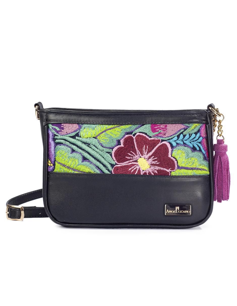Bolsa crossbody Eva Piel Zinacantán Negro de piel para mujer