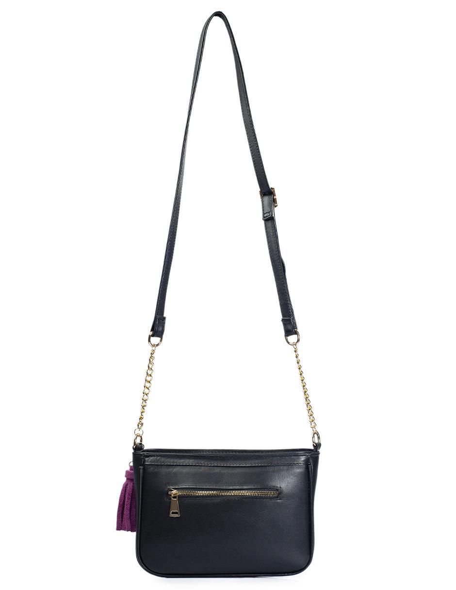 Bolsa crossbody Eva Piel Zinacantán Negro de piel para mujer 3
