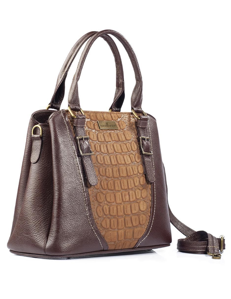 Bolsa satchel Lourdes de piel para mujer 2