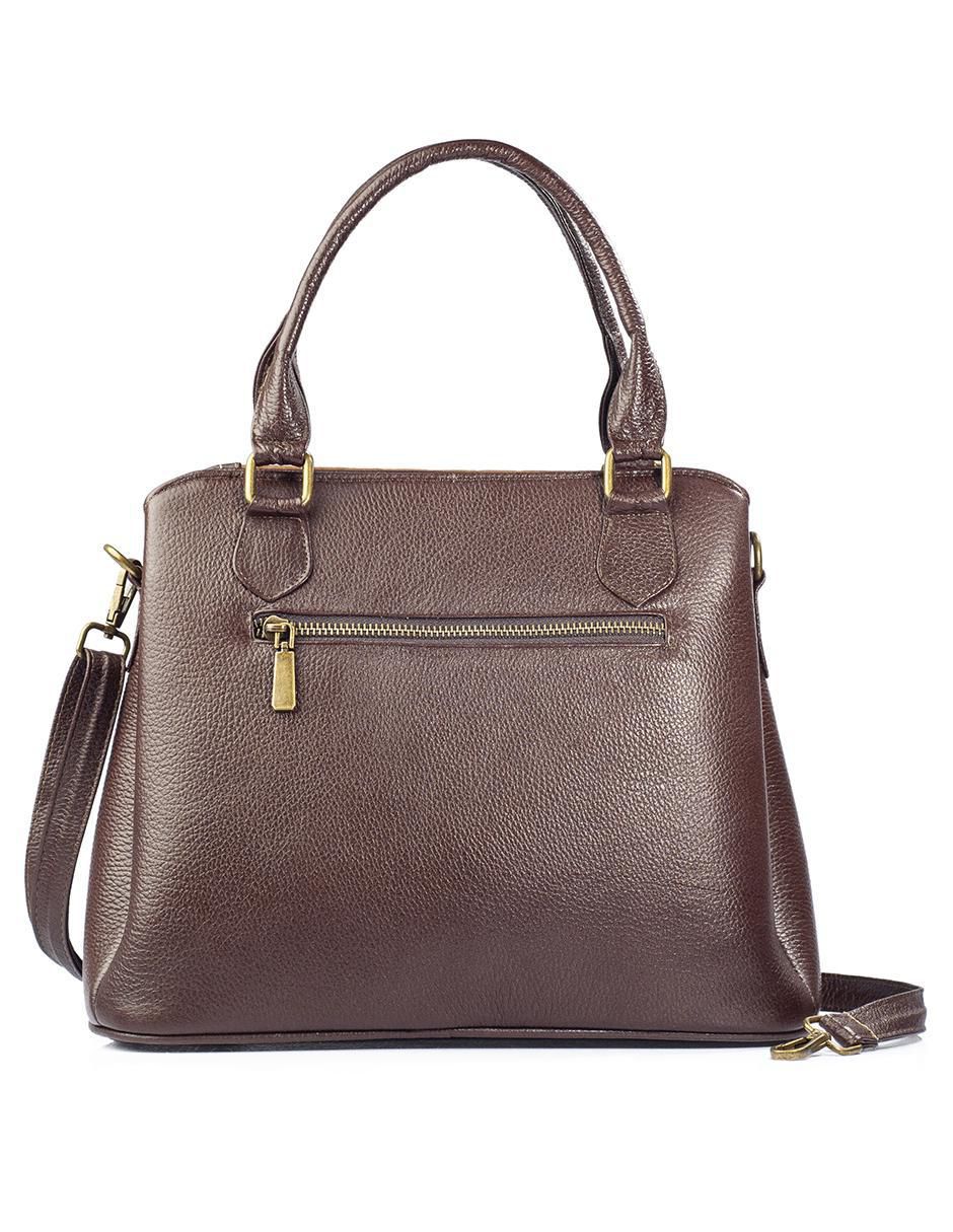Bolsa satchel Lourdes de piel para mujer 3