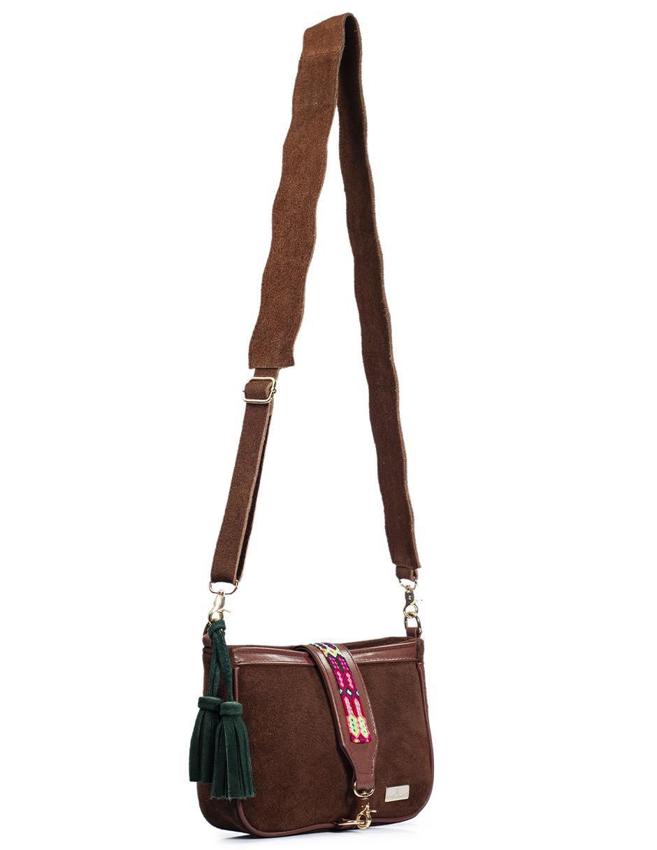 Bolsa crossbody Eva Piel Gamuza Shedron de piel para mujer 2