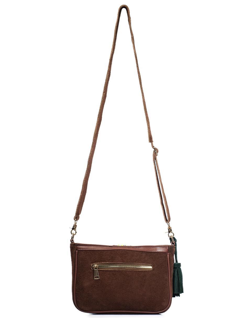 Bolsa crossbody Eva Piel Gamuza Shedron de piel para mujer 3