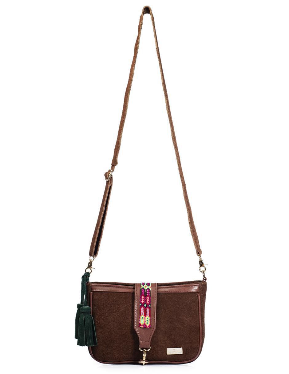 Bolsa crossbody Eva Piel Gamuza Shedron de piel para mujer 5