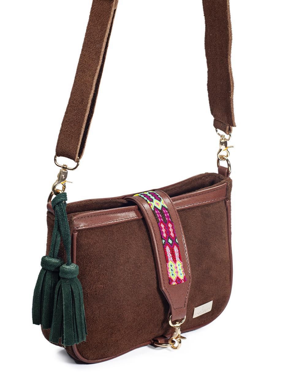 Bolsa crossbody Eva Piel Gamuza Shedron de piel para mujer 6