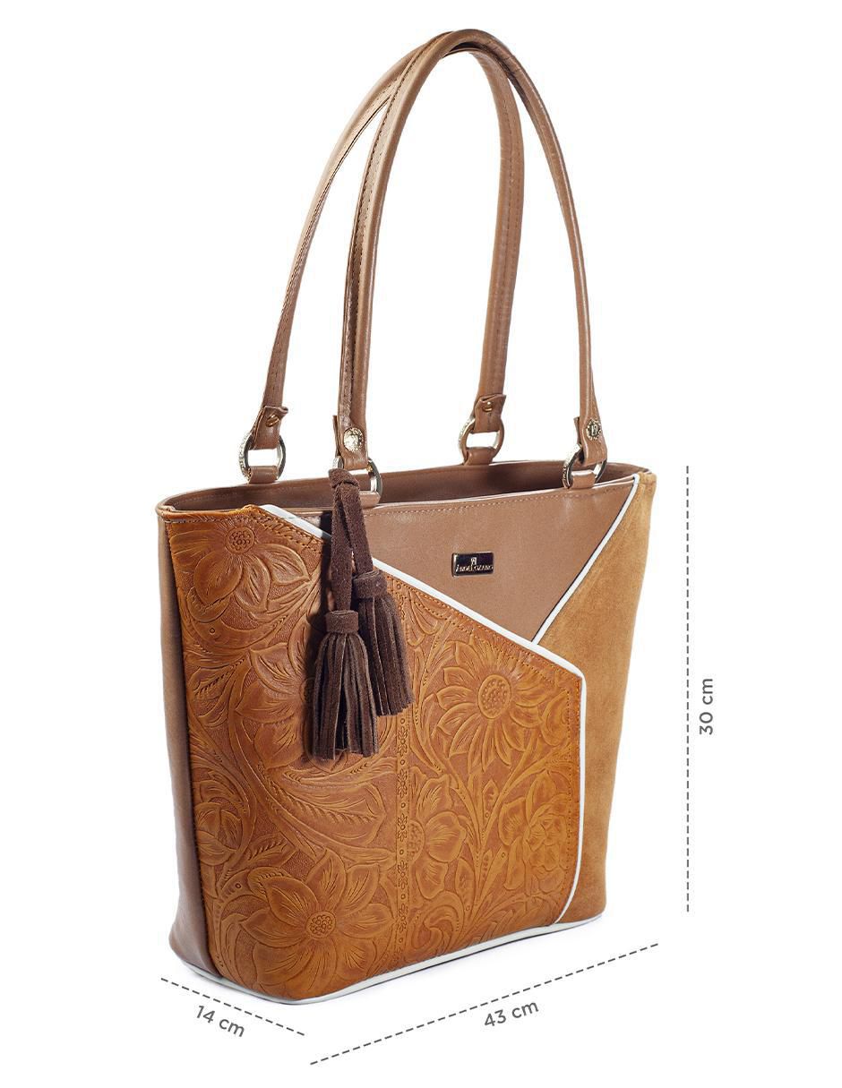 Bolsa tote Florentina de piel para mujer 7