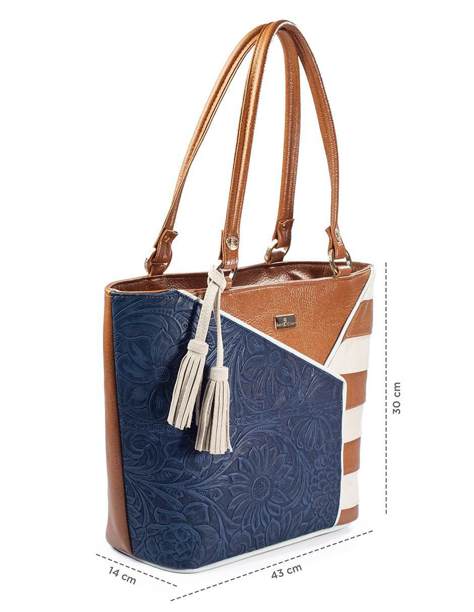 Bolsa tote Florentina de piel para mujer 6