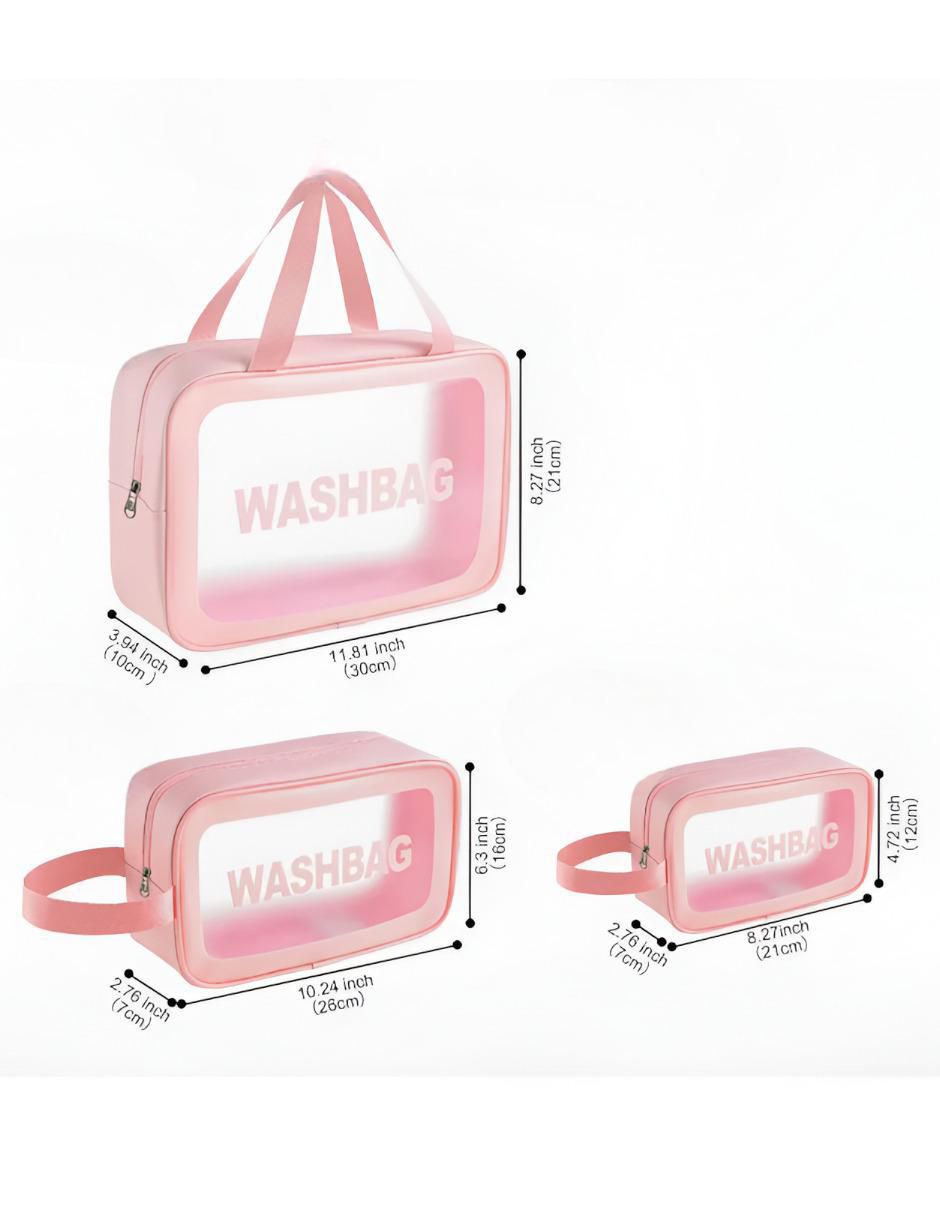 Set cosmetiquera para maquillaje 3 piezas para mujer 4