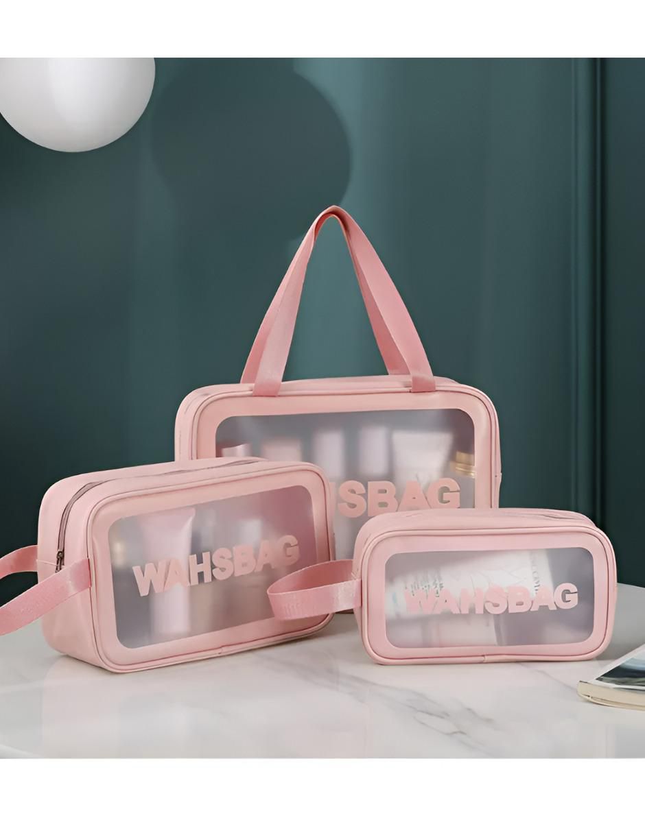 Set cosmetiquera para maquillaje 3 piezas para mujer 3