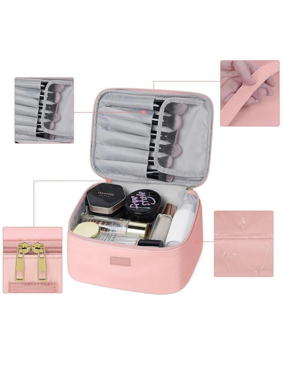 Set cosmetiquera impermeable de piel 3 piezas para mujer 4
