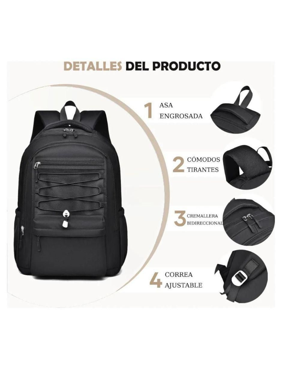 Mochila con portalaptop impermeable unisex 3