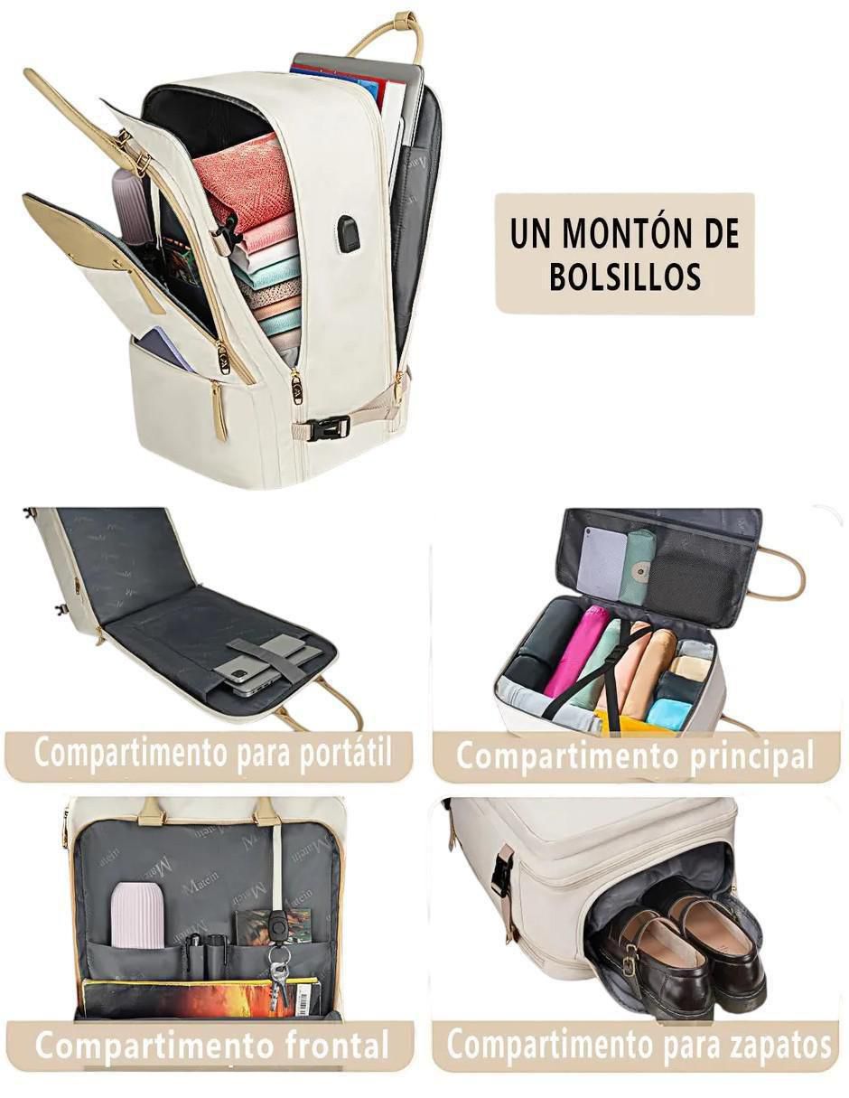 Mochila para viaje impermeable para mujer 3