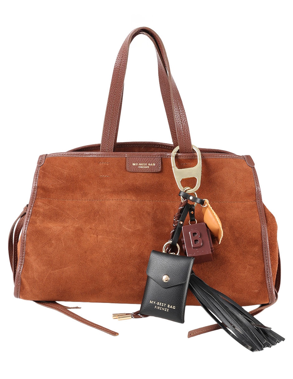 Bolsa satchel de piel para mujer