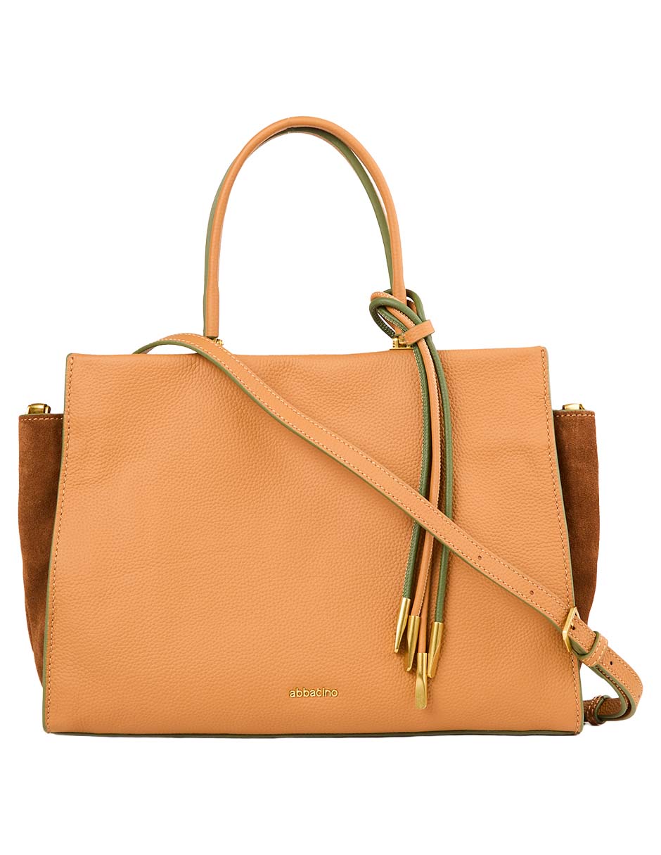 Bolsa satchel de piel para mujer