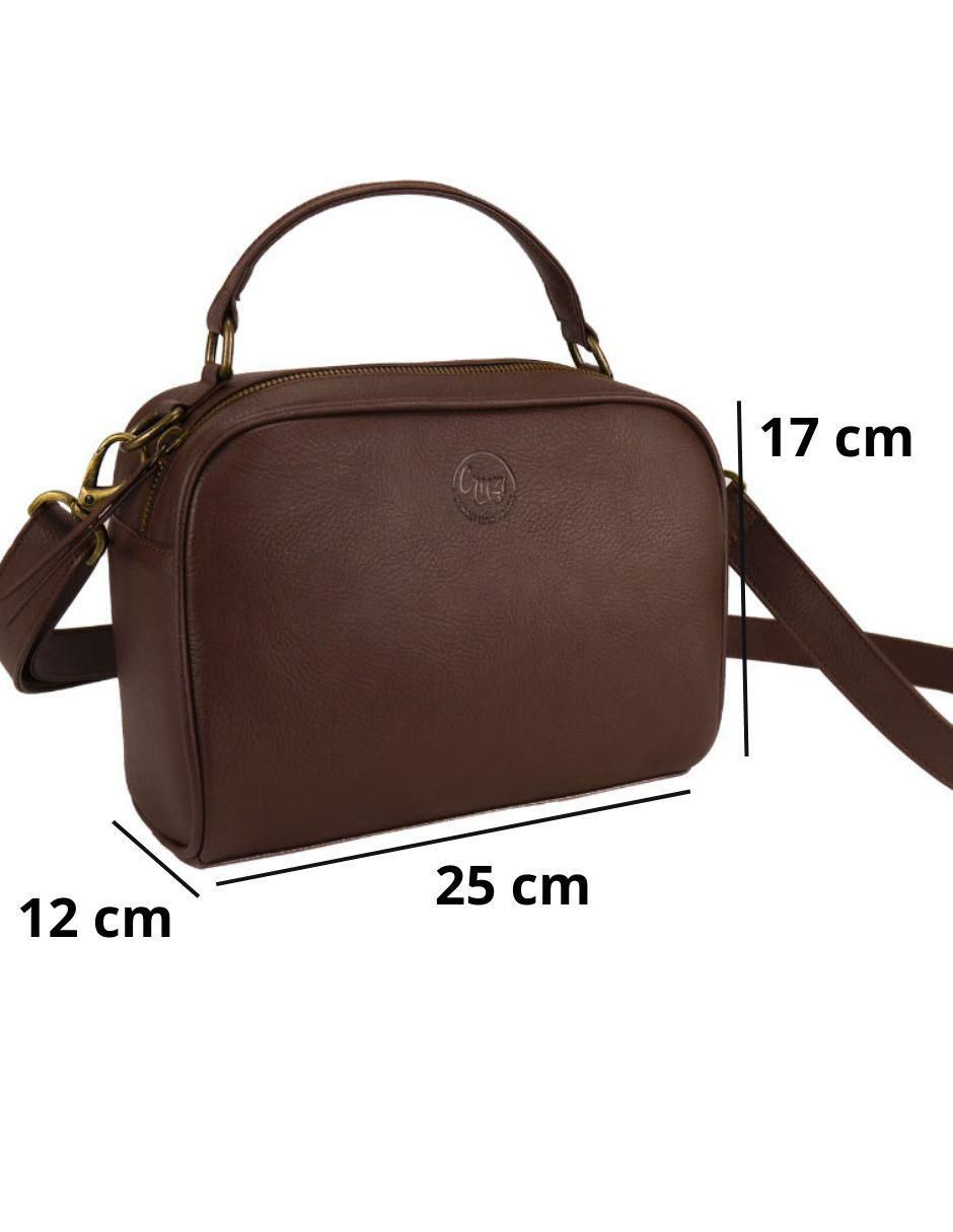 Bolsa satchel de piel para mujer 6