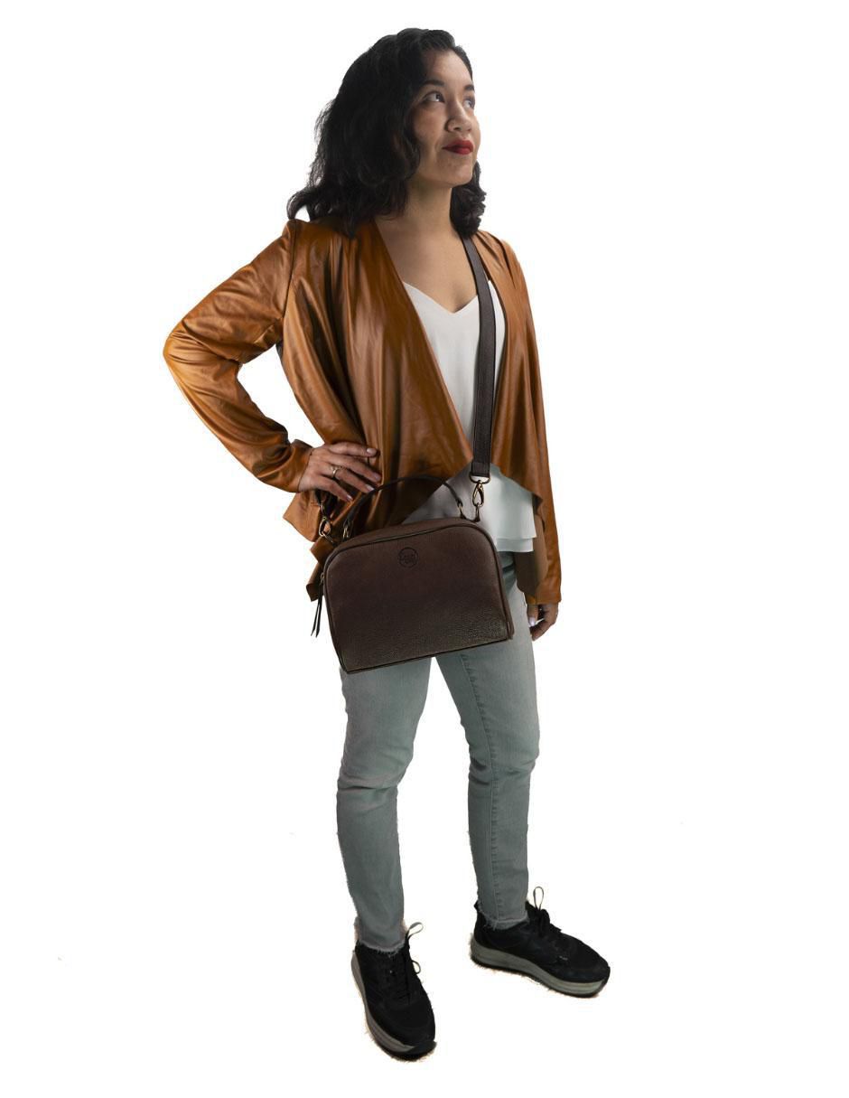 Bolsa satchel de piel para mujer 4