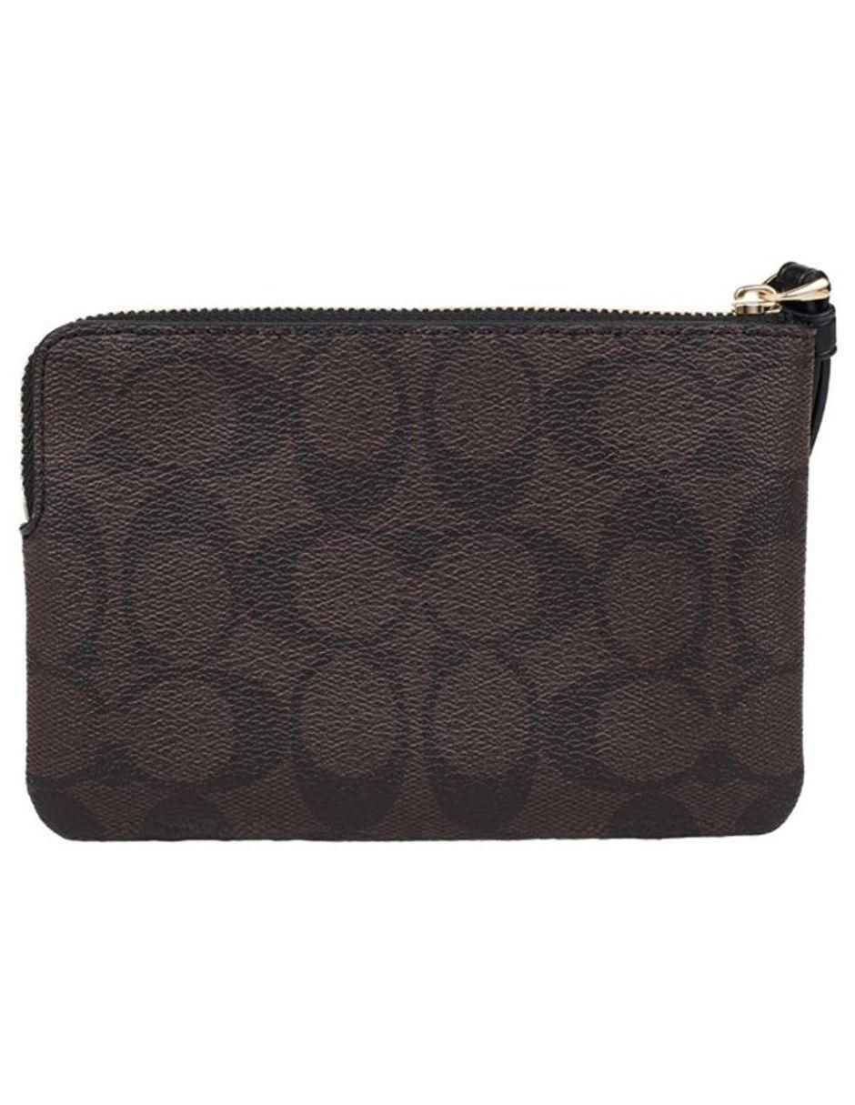 Bolsa wristlet Corner Zip de piel para mujer 2