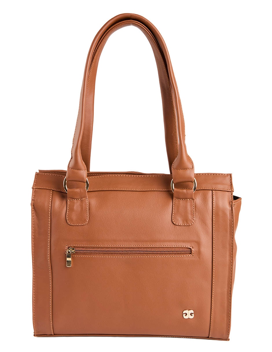 Bolsa satchel de piel para mujer