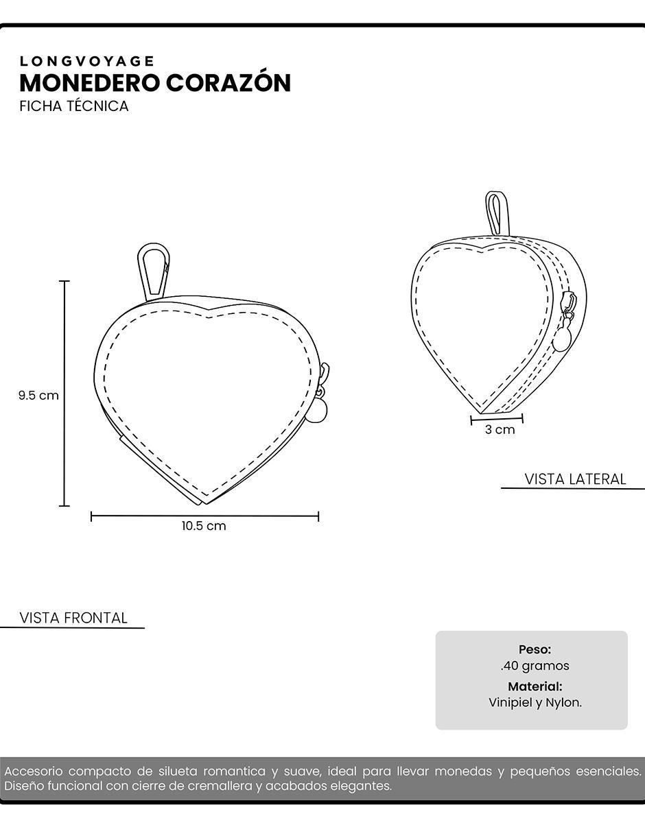 Monedero longvoyage coeur para mujer
