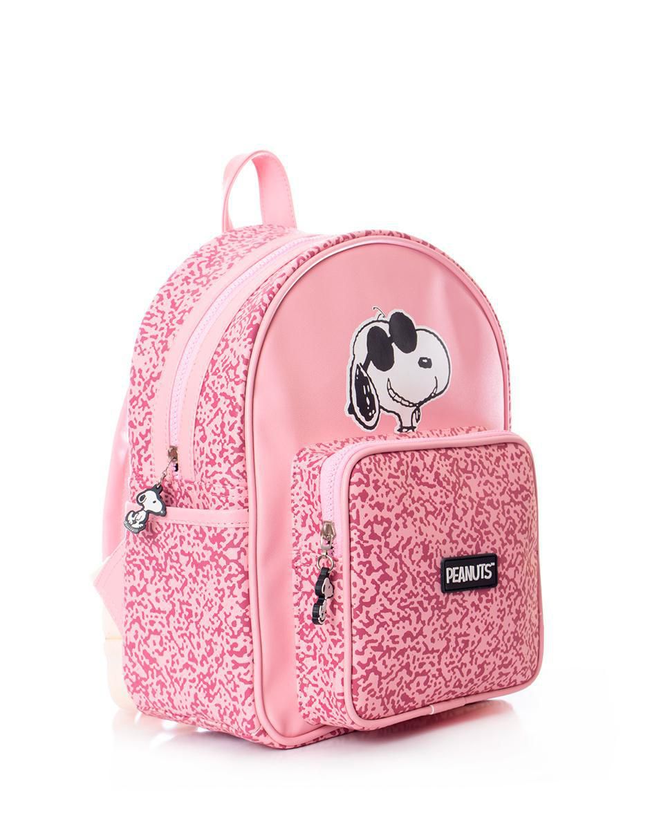 Mochila casual Snoopy Pink varnish para mujer 2
